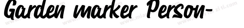 Garden marker Person字体转换